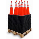 Commercial-Grade Rubber Traffic Cones (Pallet)